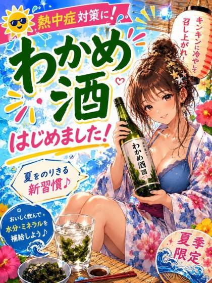 わかめ酒はじめました