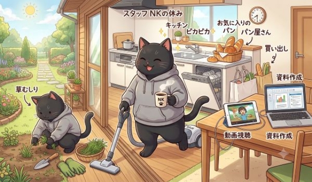 休みの日でも、いつも通り起きちゃいます